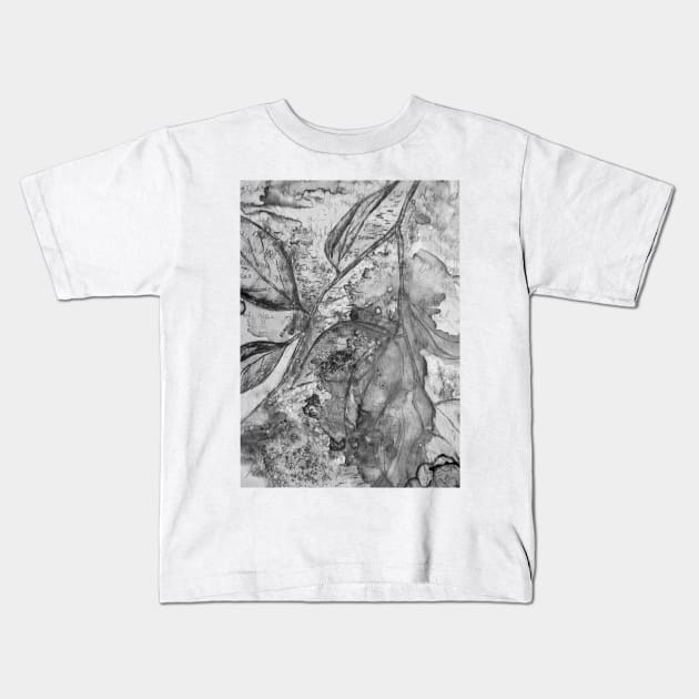 Dépliants Bleus (Grayscale) Kids T-Shirt by bccArtistry